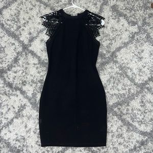 Black fitted dress